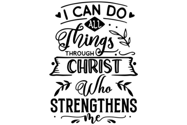 Inspirational Quote Poster: 'I Can Do All Things Through Christ Who Strengthens Me'