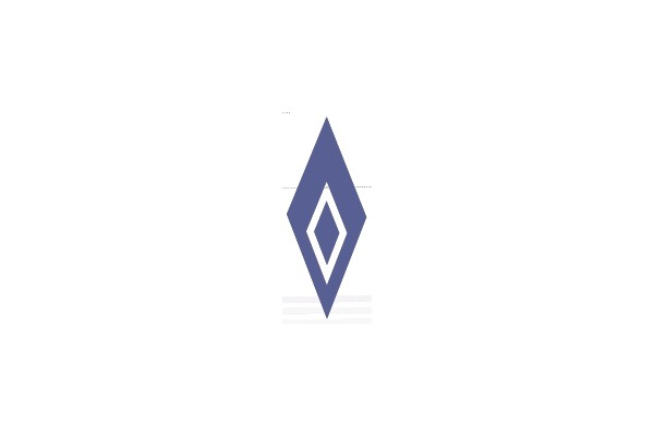 Blue and White Diamond Symbol