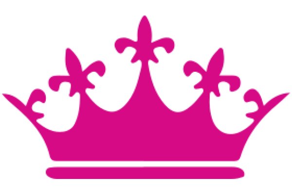 Vibrant Pink Crown with Flower-like Designs