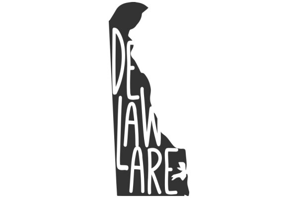 Stylized Sign with the Words 'DE LAWE' and a Silhouette of a Bird