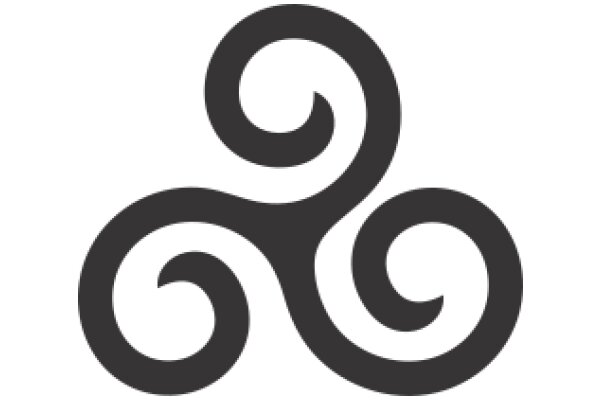 Stylized Black Swirl Design