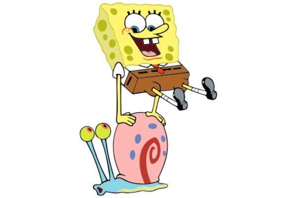 SpongeBob SquarePants: A Playful Adventure with a Snail and a Box
