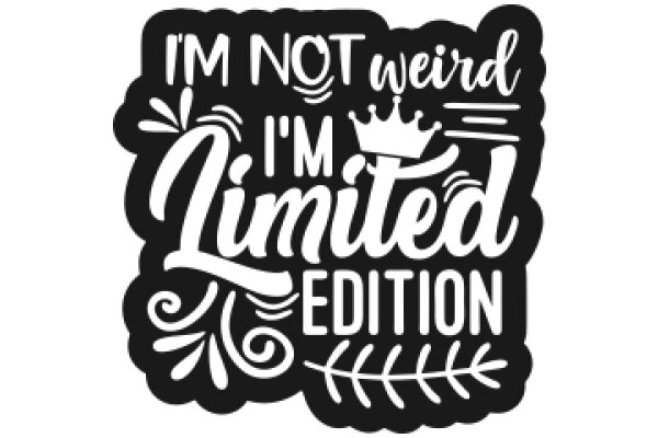 I'm Not Weird, I'm Limited Edition: A Humorous Take on the Uniqueness of Being Different