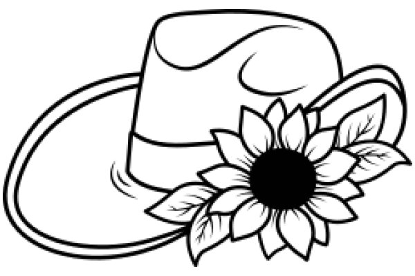 A Classic Western Icon: A Cowboy Hat and a Sunflower