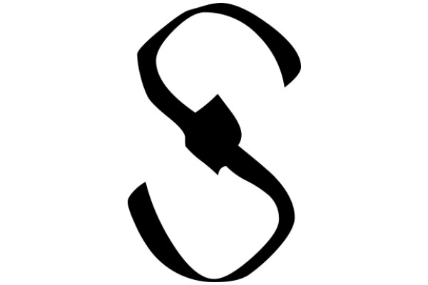 Stylized Letter 'S' with Curved Design Elements