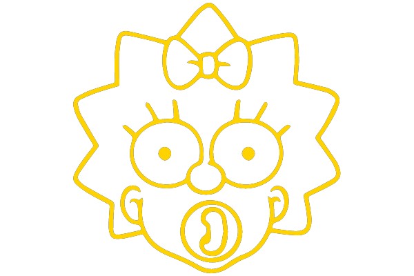 Simpsons-style Line Drawing of a Character's Face