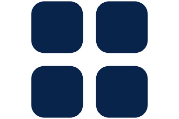 Digital Art: A Square of Four Blue Squares with Gray Outlines