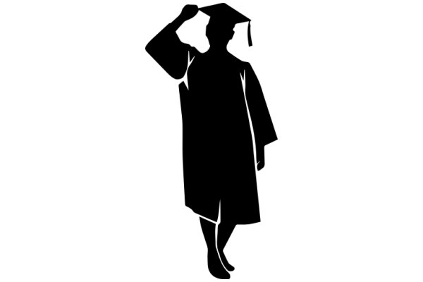 Celebrating Academic Achievement: A Silhouette of a Graduate