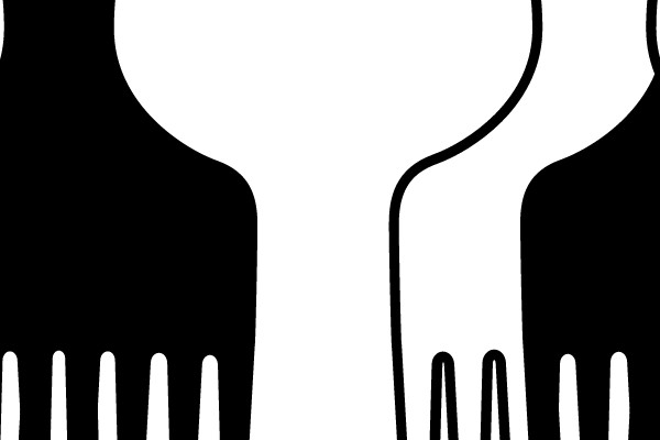 Silhouetted and Detailed Comb Illustration