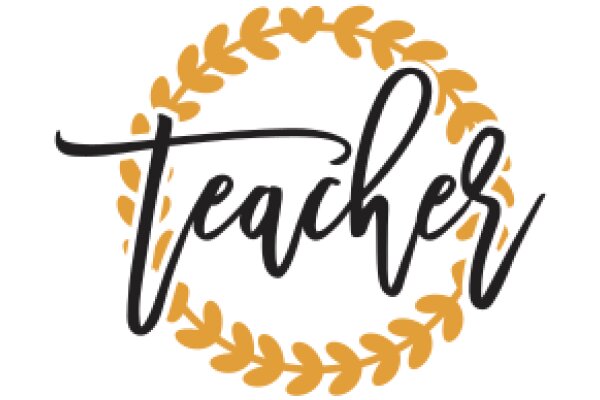Elegant Teacher Logo with Laurel Wreath