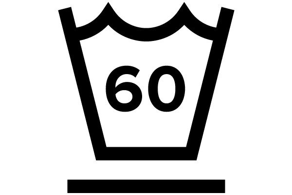 Laundry Symbol with Number 60