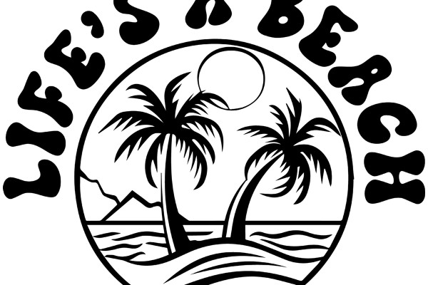 A Beachy Logo for a Business Named 'Life's a Beach'