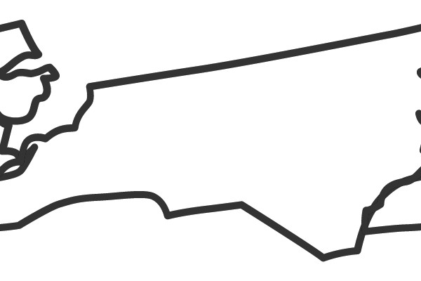 North Carolina Outline Map