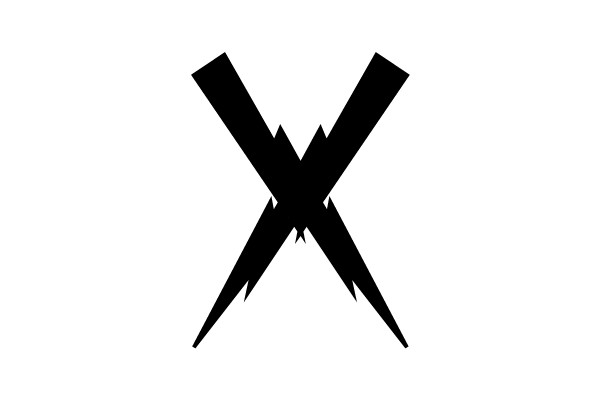 Two Intersecting Black X's