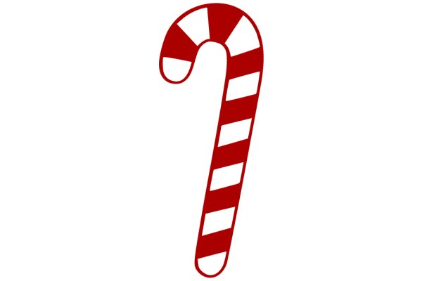 A Festive Red and White Candy Cane Logo