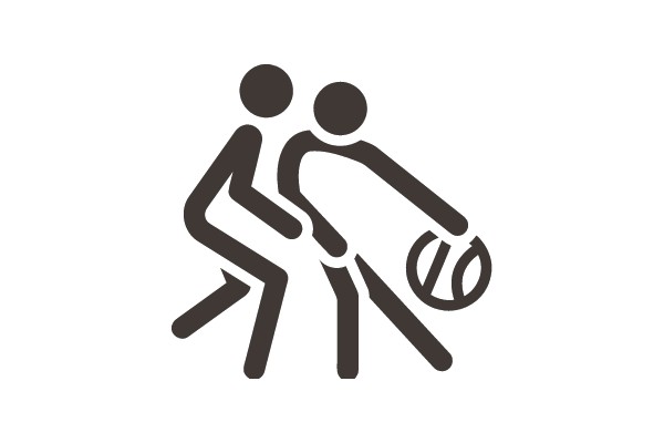 Basketball Players in Action