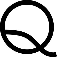 Stylized Black Logo of a Letter 'Q'