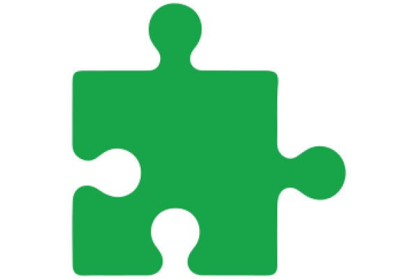 Simplicity in Design: A Green Puzzle Piece