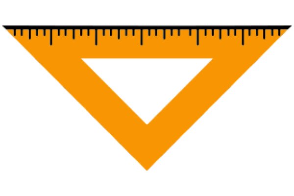 A Bright Orange Triangle with a Ruler