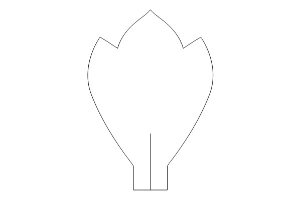 A Simple Line Drawing of a Flower