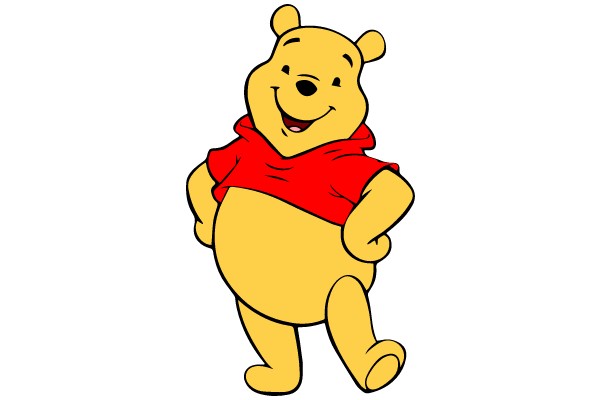 Winnie the Pooh in Red Shirt