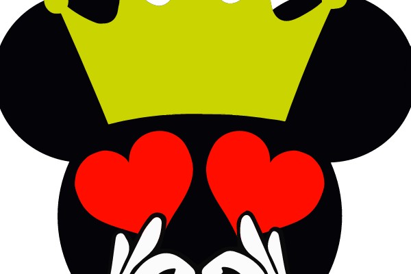 Royal Mickey: The Crowned Mouse with Heart-Shaped Hands