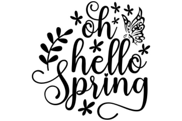 Welcome to Spring: A Greeting Card with a Butterfly and Flower Design