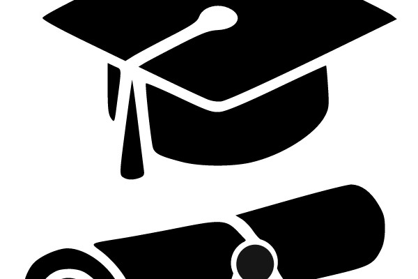 Graduation Symbols: Cap and Diploma