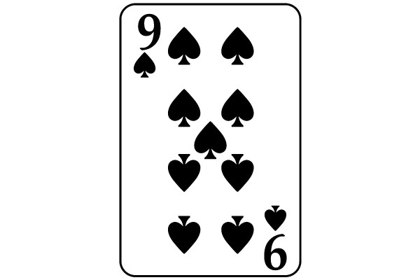 Playing Card Nine of Spades and Six of Hearts