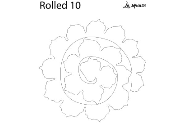 La Square Rolled 10: A Geometric Artwork