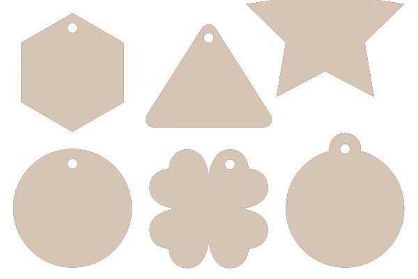 A Collection of Cute Stickers: Bone, Star, Heart, Tag, and Ornament