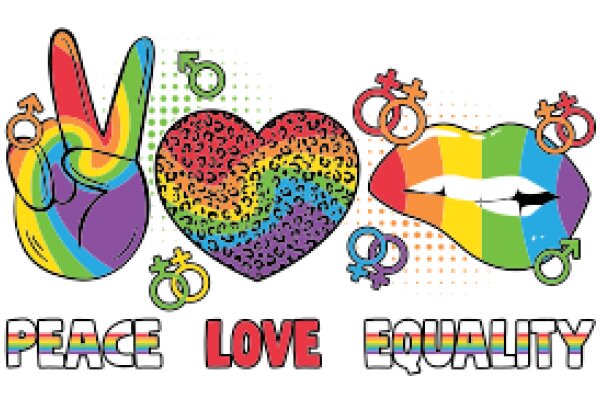 Celebrating Love, Peace, and Equality with Colorful Symbols