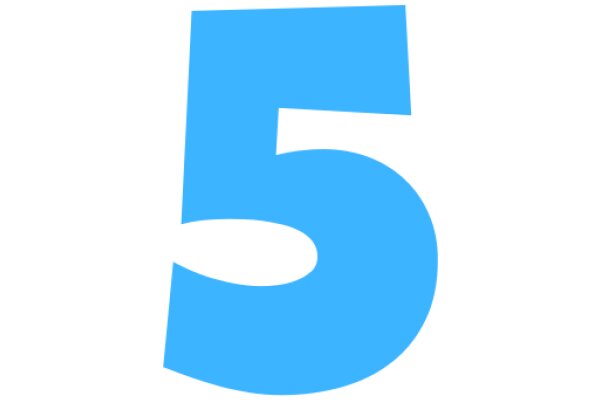 A Simple, Blue Number Five