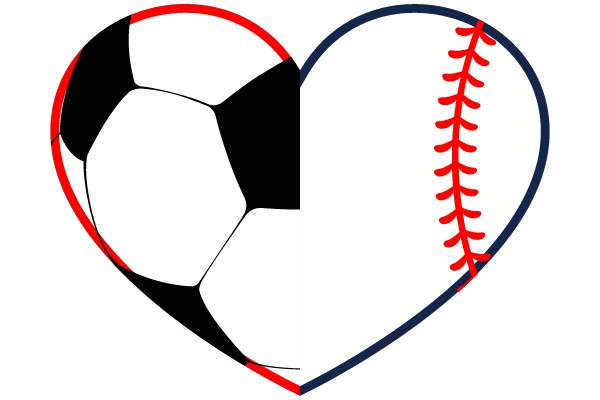 Combining Sports: A Soccer Ball Heart and a Baseball Stitch