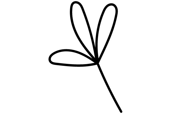 Simplistic Line Art of a Butterfly