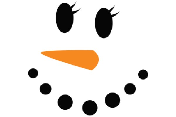 Smiling Emoji with Orange Nose and Black Eyes