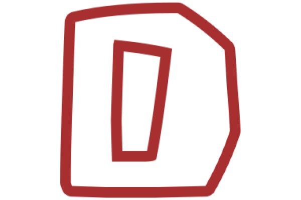 Digital Art: A Red Letter 'D' on a White Background
