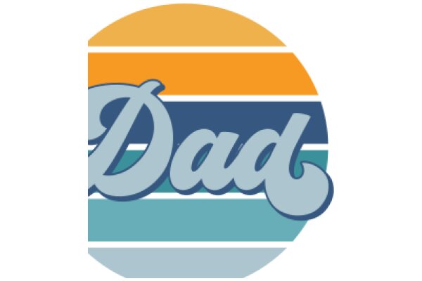 Stylized Logo for 'Dad' with a Colorful Background
