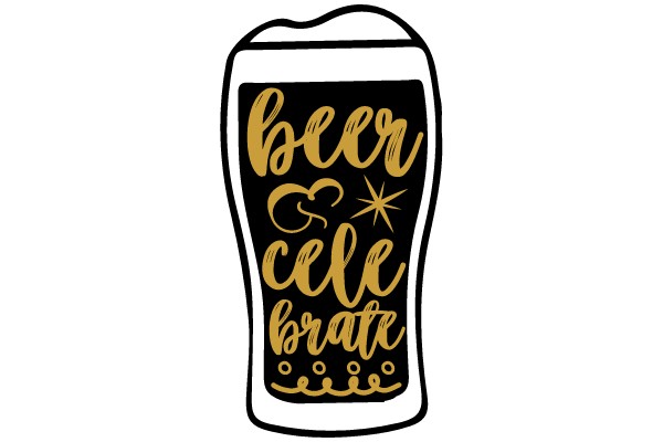 Cheers to Celebration with a Golden Beer Glass