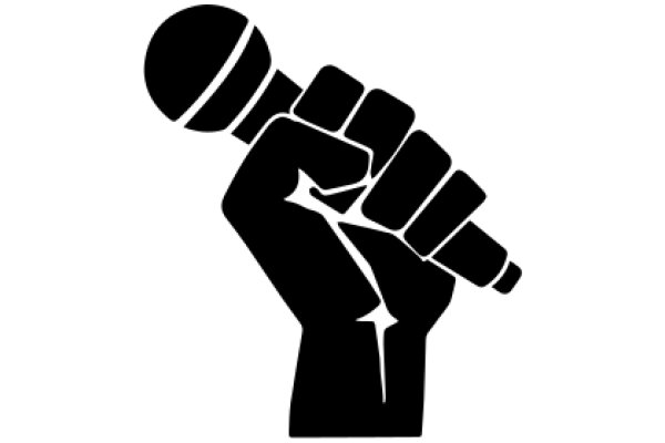 A Symbolic Representation of a Microphone and a Fist, Emphasizing the Power of Speech and Expression.