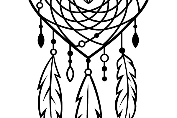 Dreamcatcher Heart with Feathers and Beads