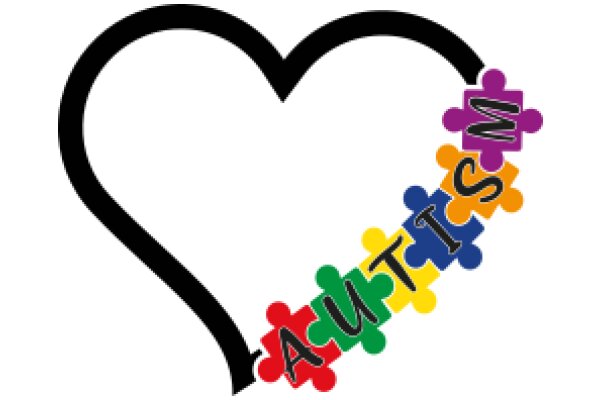 Colorful Puzzle Piece Heart with the Word 'Autism' in Different Languages