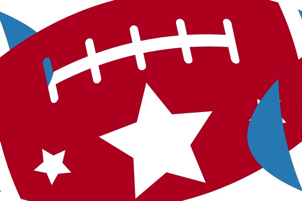 Football Clipart with Stars