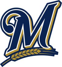 Stylized Milwaukee Brewers Logo with Gold and Blue Accents