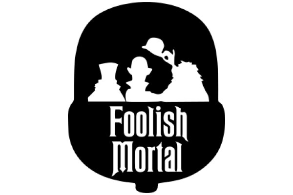 Fantasy-themed logo for 'Foolish Mortal' with a vintage aesthetic