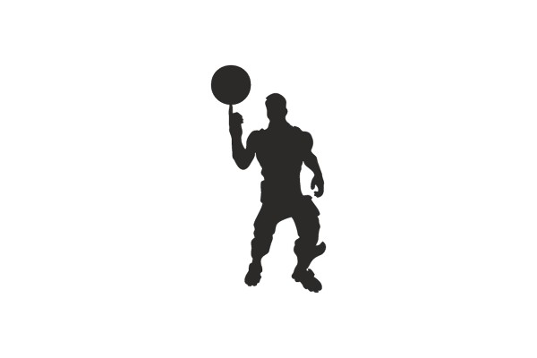Basketball Player in Action Silhouette