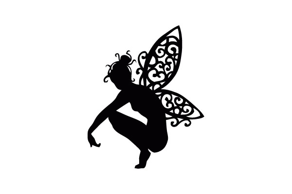 Silhouette of a Dancing Fairy