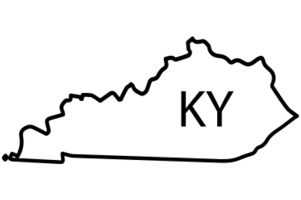 Simplified Map of Kentucky with the State's Name