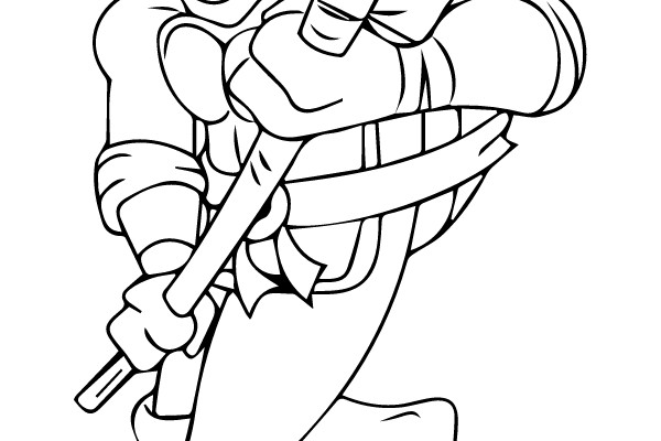 Retro Ninja Turtle in Action