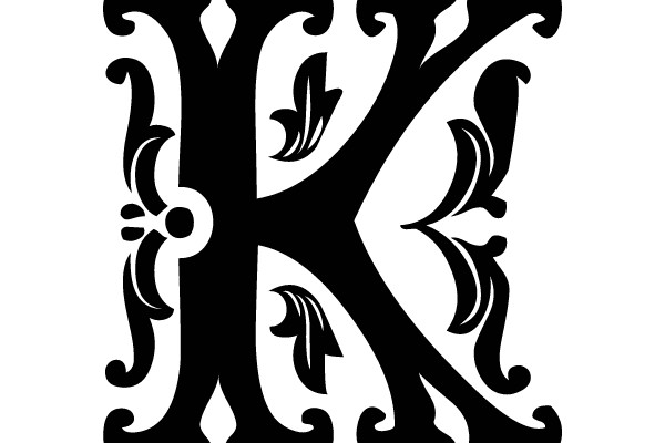 Ornate Gothic Letter 'K'